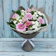 Букет цветов из:  Герберы, Альстромерии и Хризантемы #REPLACE_PRED# Алферово