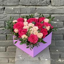 Цветочная композиция из Розы в коробке #REPLACE_PRED# Алферово