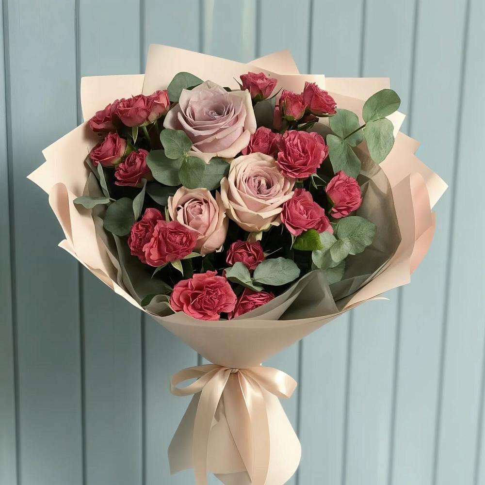 Букет цветов из: Гвоздики и Розы в Алферово