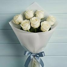 Букет 7 Белых роз Эдлесс Лав в Алферово