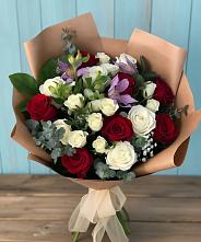 Букет цветов из:  Розы и Альстромерии #REPLACE_PRED# Алферово