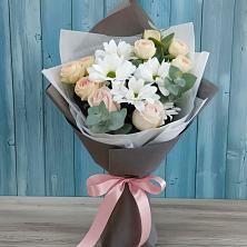 Букет цветов из:  Хризантемы и Розы в Алферово