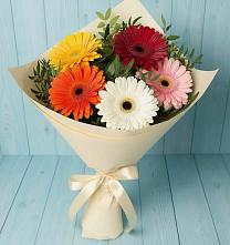 Букет праздник в Алферово Букет цветов из:  Герберы в Алферово