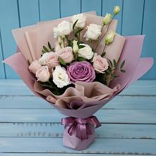 Букет цветов из:  Розы и Лизиантусы в Алферово