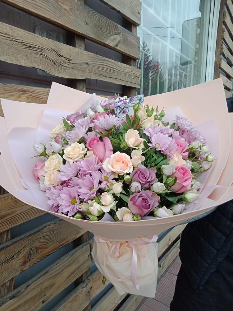 Букет цветов из: Розы и Хризантемы в Алферово