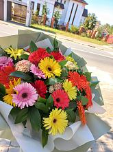 Букет цветов из:  Герберы #REPLACE_PRED# Алферово