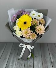 Букет цветов из:  Розы, Герберы и Хризантемы в Алферово