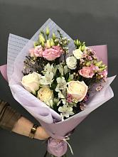 Букет цветов из:  Альстромерии, Розы и Лизиантусы #REPLACE_PRED# Алферово