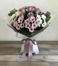 Букет цветов из:  Хризантемы и Розы #REPLACE_PRED# Алферово