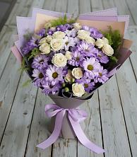 Букет цветов из:  Хризантемы и Розы в Алферово