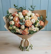 Букет цветов из:  Альстромерии и Розы #REPLACE_PRED# Алферово